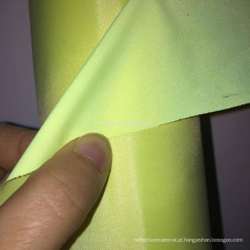 Poliéster 100% fluorescente amarelo / alaranjado fluorescente da tela